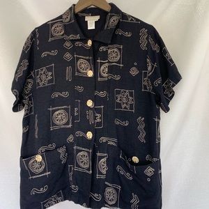 Funky Cold Water Creek Button Down Shirt